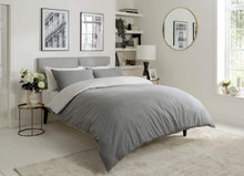 Load image into Gallery viewer, Chambray Reversible Duvet Cover Set
