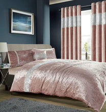 Load image into Gallery viewer, Diamante Crushed Velvet Duvet Set