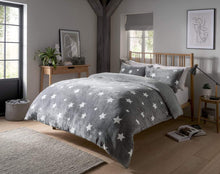 Load image into Gallery viewer, Dreamin Stars Reversible Teddy Duvet Cover Set