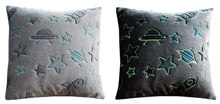 Load image into Gallery viewer, Outer Space Glow In The Dark Teddy Duvet Set