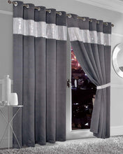 Load image into Gallery viewer, Diamante Blackout Luxury Curtains
