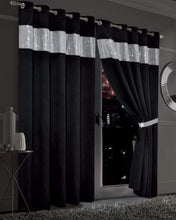 Load image into Gallery viewer, Diamante Blackout Luxury Curtains
