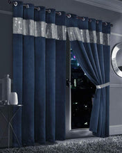 Load image into Gallery viewer, Diamante Blackout Luxury Curtains
