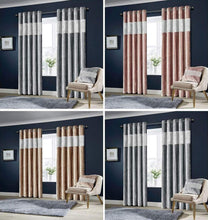 Load image into Gallery viewer, Diamante Crushed Velvet Luxury Curtains
