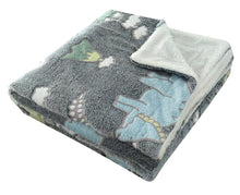 Load image into Gallery viewer, Dinosaur Glow In The Dark Teddy Duvet Set
