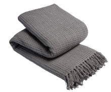 Load image into Gallery viewer, Lisbon Pure Cotton Honeycomb Throw
