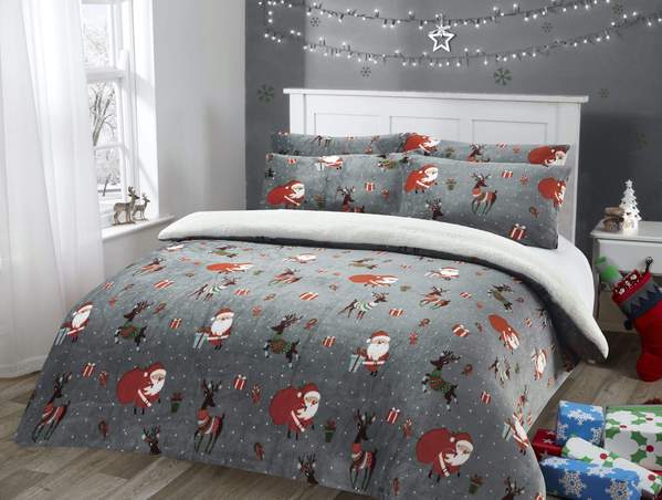 Santa Christmas Presents Teddy Duvet Set