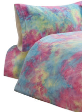 Load image into Gallery viewer, Rainbow Tie Dye Teddy Duvet Set
