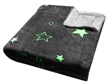 Load image into Gallery viewer, Stars Glow In The Dark Teddy Duvet Set
